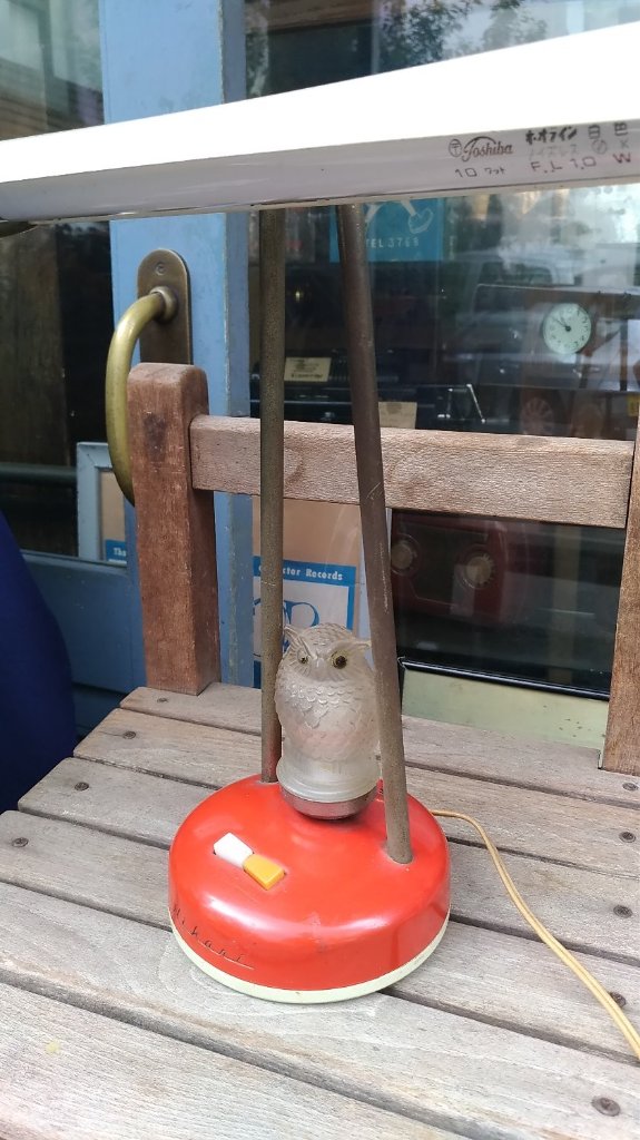 蛍光灯 ガラスふくろうのスモールランプ付きの画像