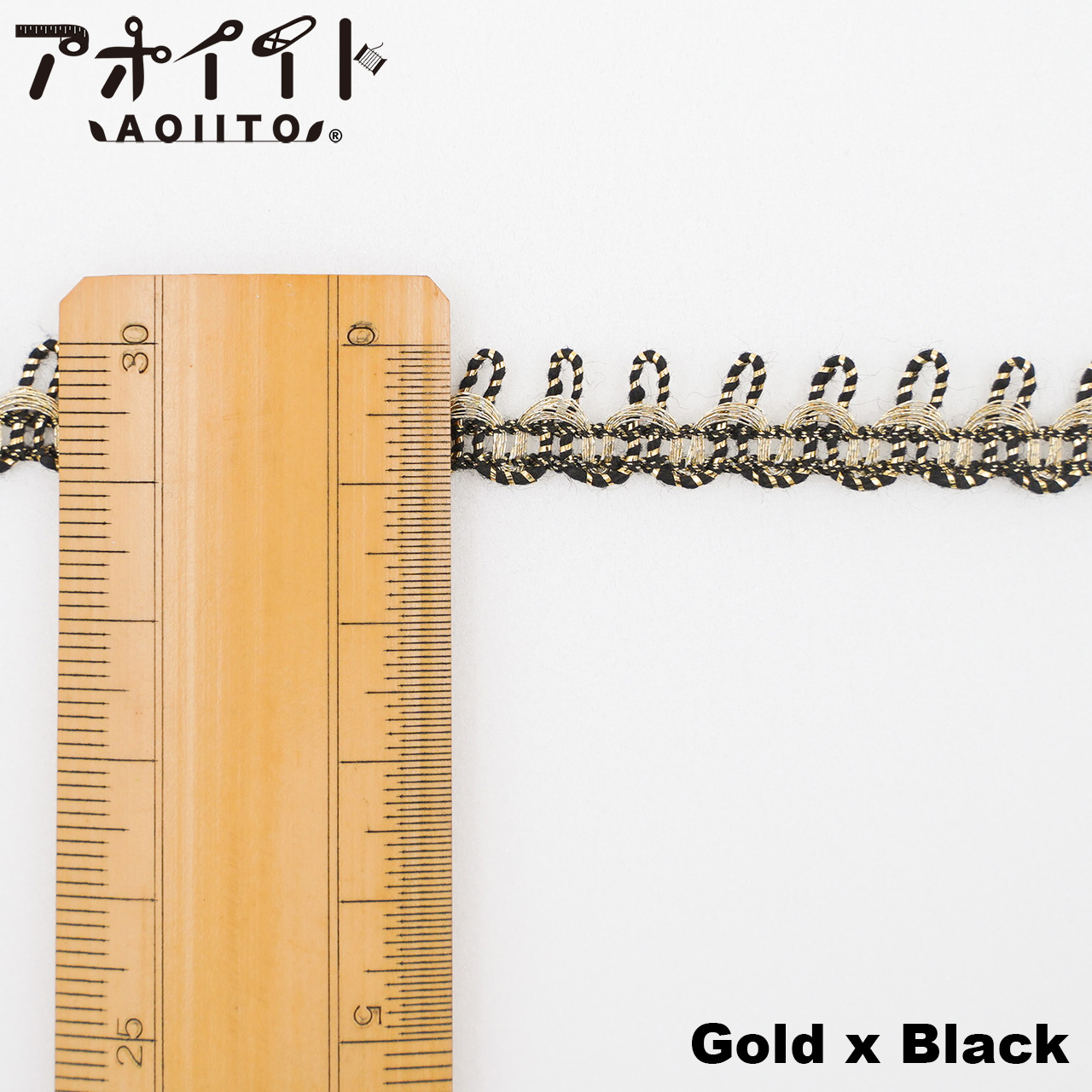 【713】10mmラメブレード・黒金色のメタリックブレード画像