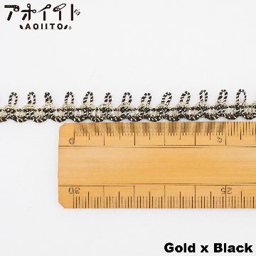 【713】10mmラメブレード・黒金色のメタリックブレード画像