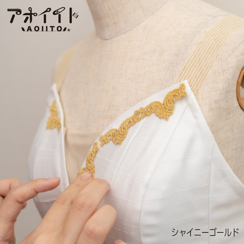 【M505】もったいない品｜ティアラ柄の刺繍レースの画像
