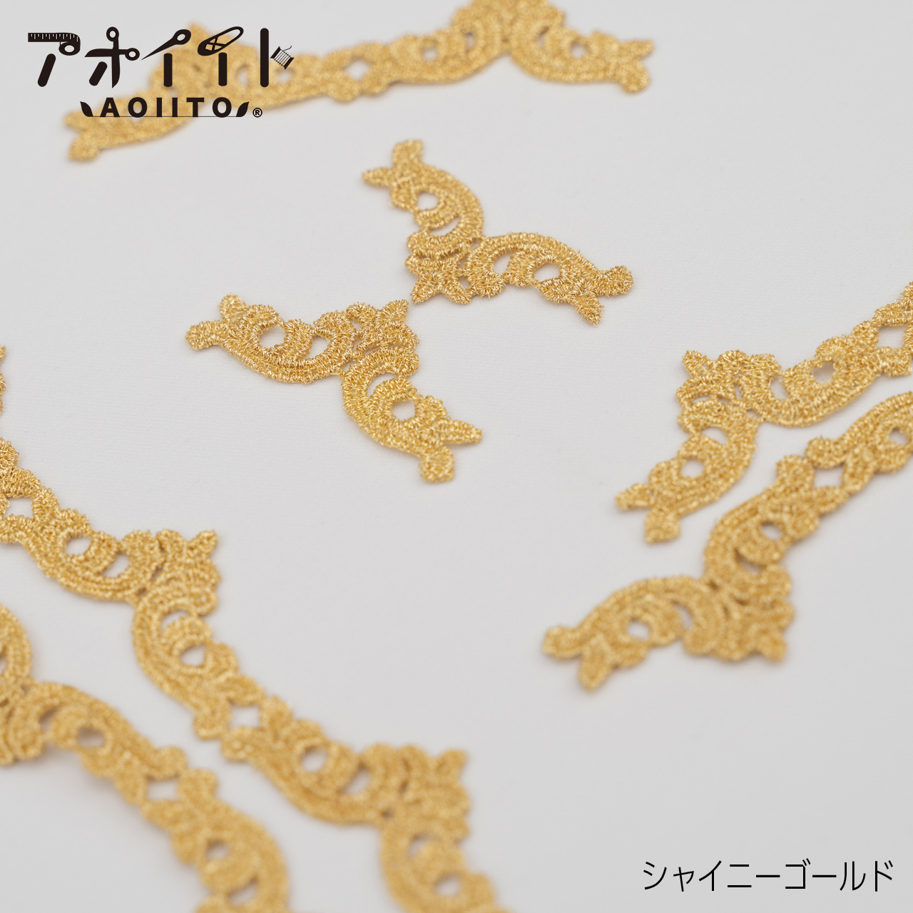 【M505】もったいない品｜ティアラ柄の刺繍レースの画像