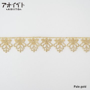 【511】ラメケミカルレース・花柄刺繍モチーフレースの画像