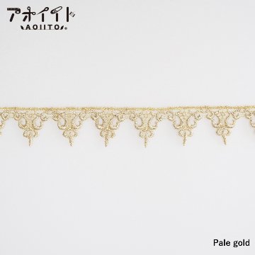 【512】ラメケミカルレース・三角モチーフ刺繍レースの画像