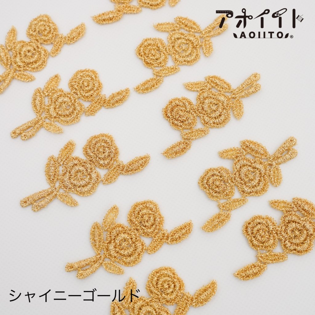 【M107】もったいない品｜ミニバラの花柄ペアモチーフの画像