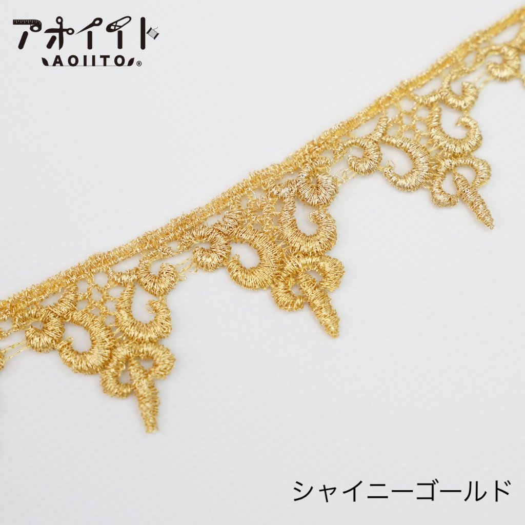 【M512】もったいない品｜三角モチーフの刺繍レースの画像