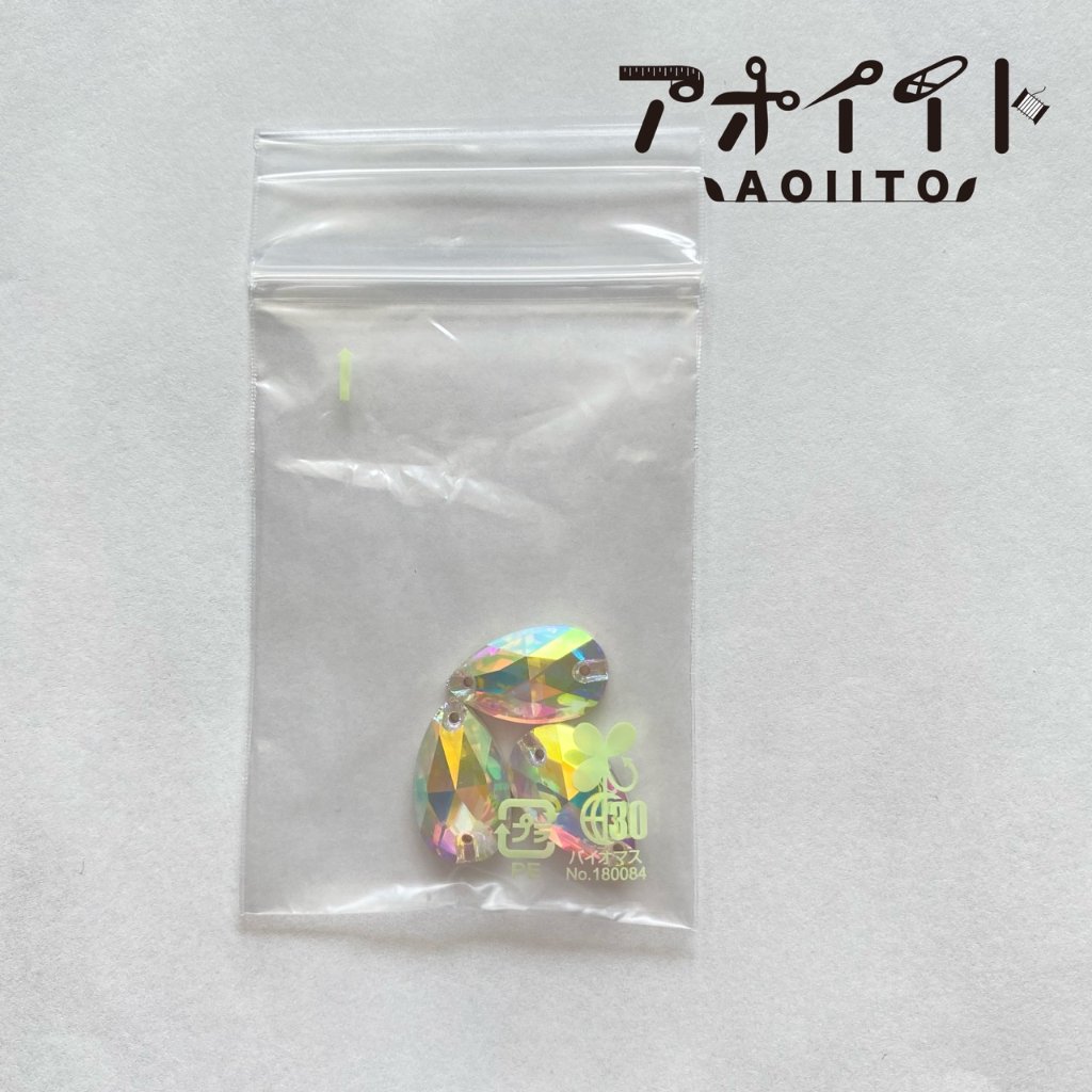 【M402】もったいない品｜縫い付け用しずく型ラインストーンの画像