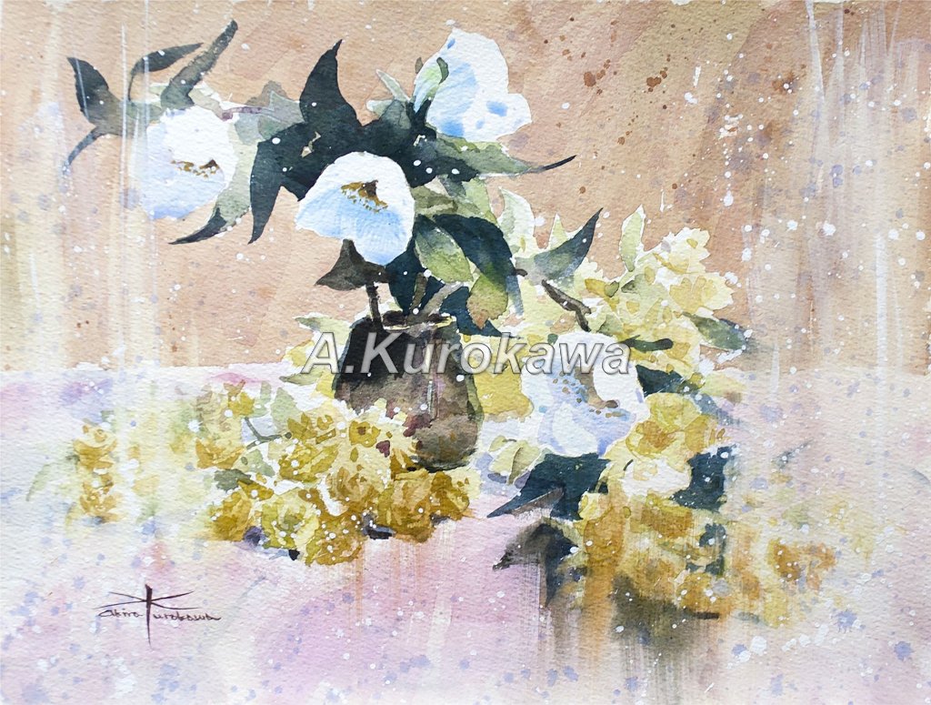 クリスマスローズ　＜Giclee＞の画像