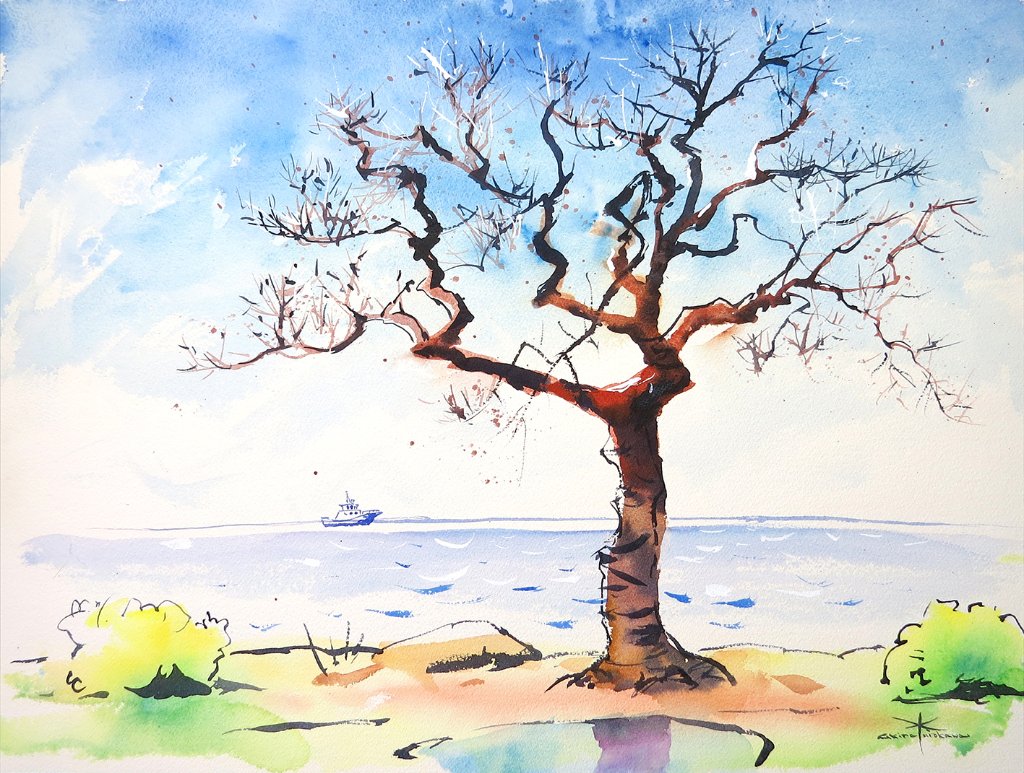 水彩画　卒業　マーメイド紙　絵画　食卓　ワイン　アート　美術　春の絵　門出 000000013896_1_kdTCglJ.jpg