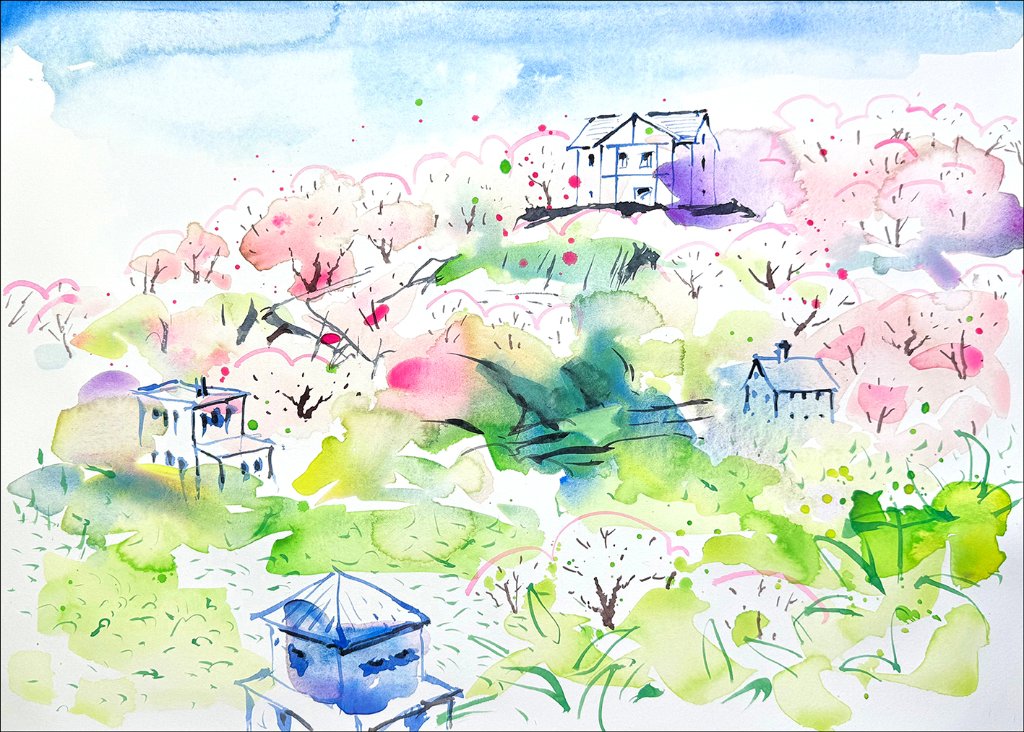 春景鎌倉山　＜原画＞の画像