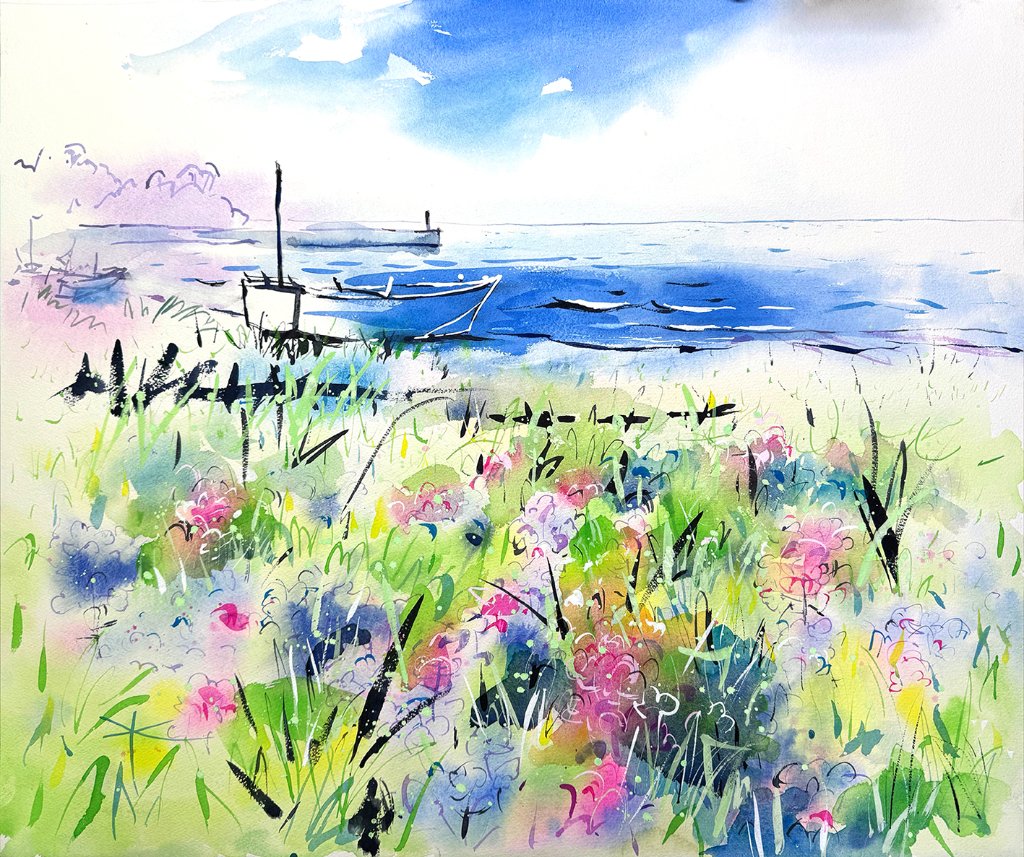 一色海岸　＜原画＞の画像