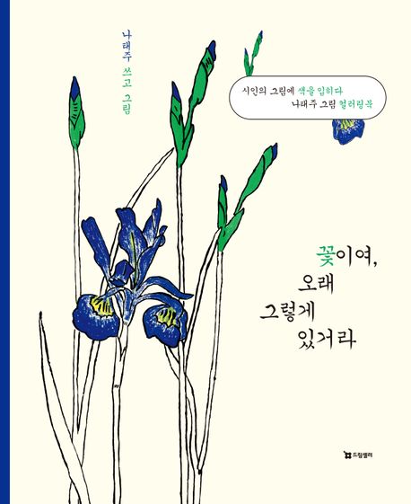 ぬり絵/花よ、長くそうしていなさい　韓国版　ナ・テジュ　韓国書籍画像