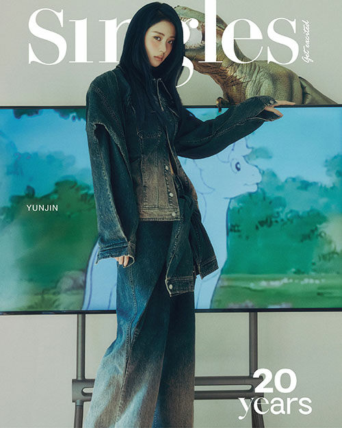 【メール便送料無料】雑誌/ Singles 20周年創刊記念号　2024年9月 ※表紙6種類ランダムで発送 韓国版 LE SSERAFIM：表紙！記事掲載！韓国雑誌 シングルスの画像