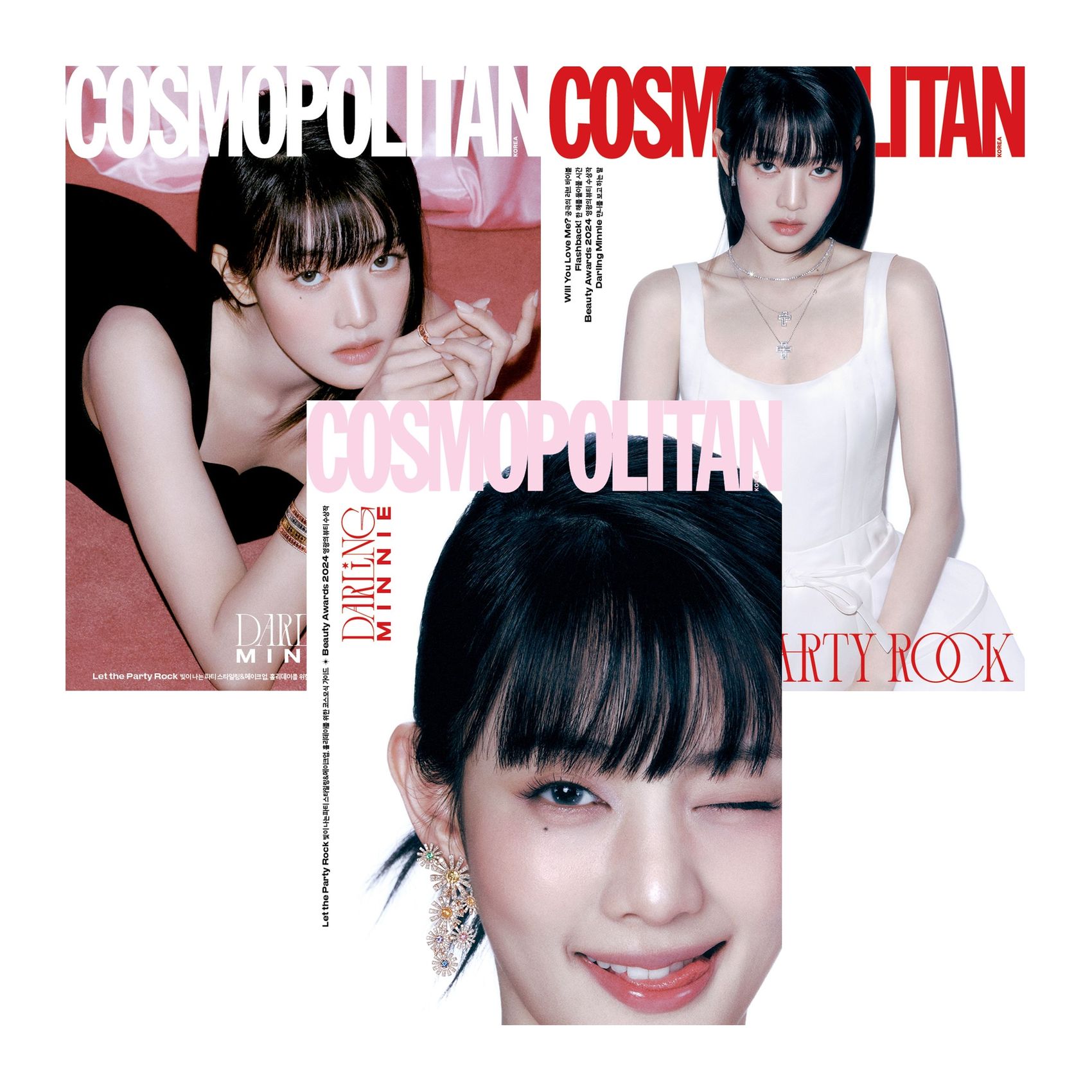 雑誌/ COSMOPOLITAN 2024年12月 ※表紙3種類ランダムで発送 韓国版 (G)I-DLE ミンニ：表紙！記事掲載！韓国雑誌 コスモポリタンの画像