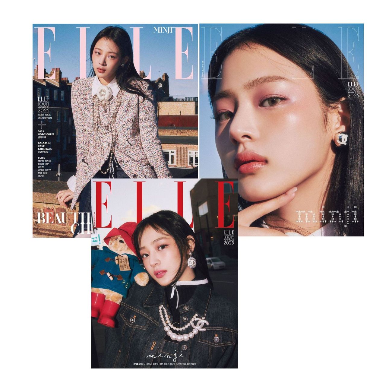 【メール便送料無料】雑誌/ ELLE 2025年1月 ※表紙3種類ランダムで発送 韓国版 NewJeans ミンジ：表紙！ミンジ、パク・ギュヨン、ファサ＆ヘンリー、イ・セヨン＆ナ・イヌ、ペク・ユンシクの画像