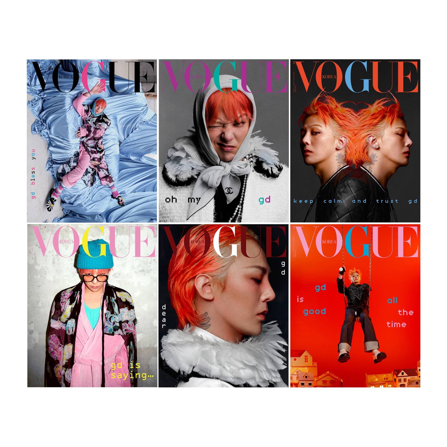 【メール便送料無料】雑誌/ VOGUE 2025年2月 ※表紙6種類ランダムで発送 韓国版 G-Dragon：表紙！記事掲載！韓国雑誌　GD ジヨンの画像