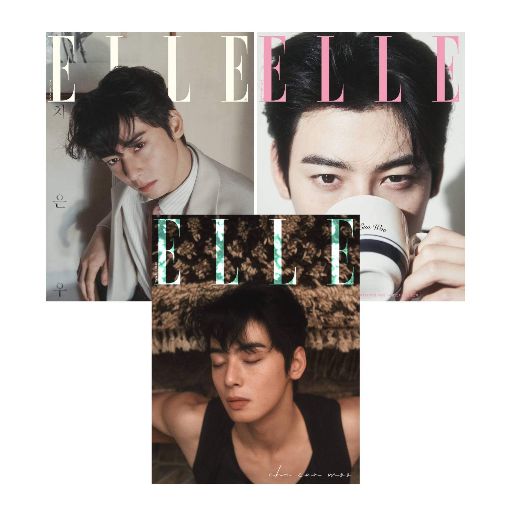 【メール便送料無料】雑誌/ ELLE 2025年2月 ※表紙3種類ランダムで発送 韓国版 チャ・ウヌ：表紙！記事掲載！韓国雑誌 エルの画像