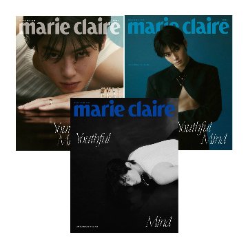 【メール便送料無料】雑誌/ marie claire 2025年4月 ※表紙3種類ランダム発送 韓国版 チャ・ウヌ：表紙！記事掲載！韓国雑誌の画像