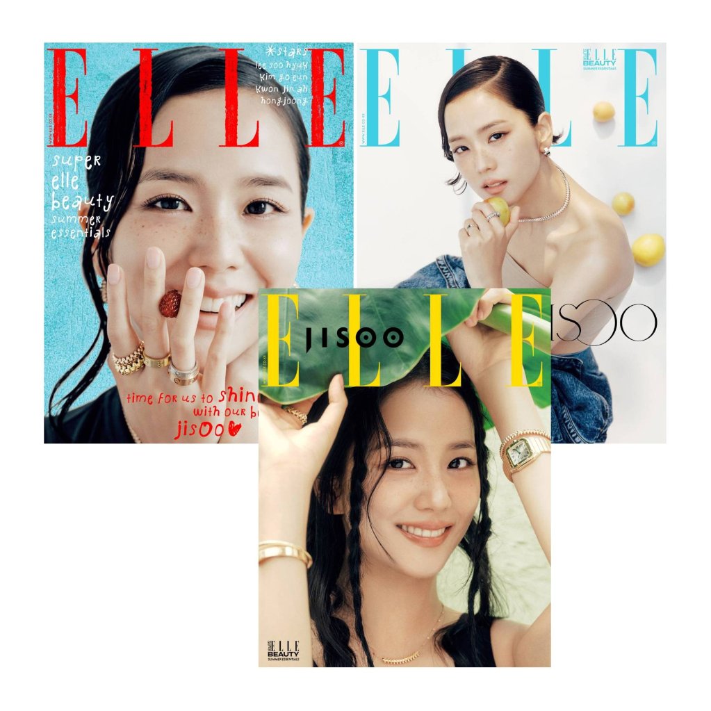 【メール便送料無料】雑誌/ ELLE 2025年7月 ※表紙3種類ランダムで発送 韓国版 ジス：表紙！記事掲載！韓国雑誌 エルの画像