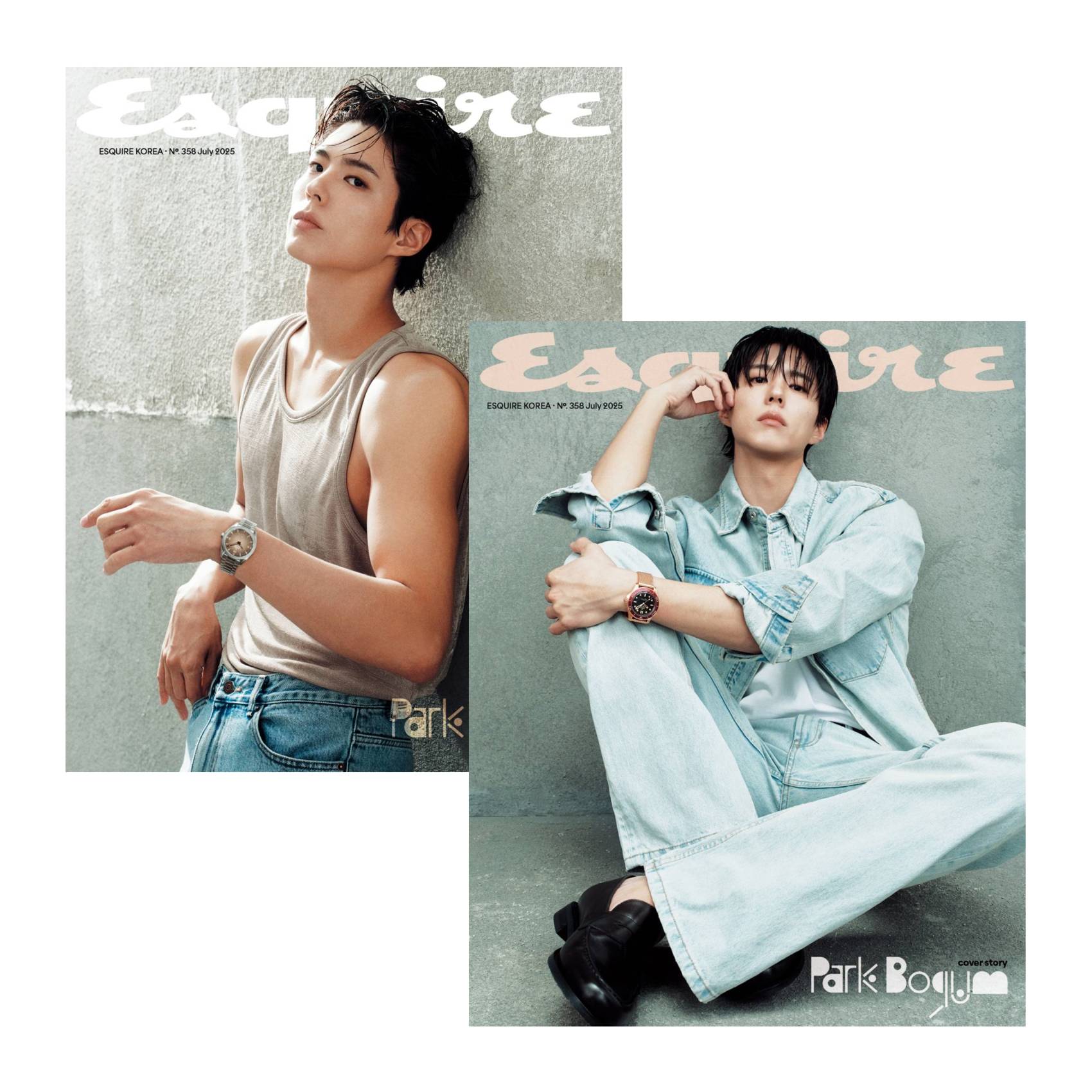 【メール便送料無料】雑誌/ ESQUIRE 2025年7月 ※表紙2種類ランダム発送 韓国版 パク・ボゴム：表紙！記事掲載！韓国雑誌 エスクワイアの画像
