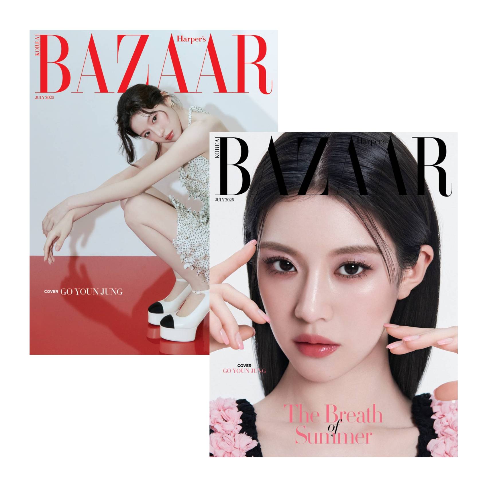 【メール便送料無料】雑誌/ HARPER'S BAZAAR 2025年7月 ※表紙2種類ランダム発送 韓国版 コ・ユジョン：表紙！記事掲載！韓国雑誌の画像