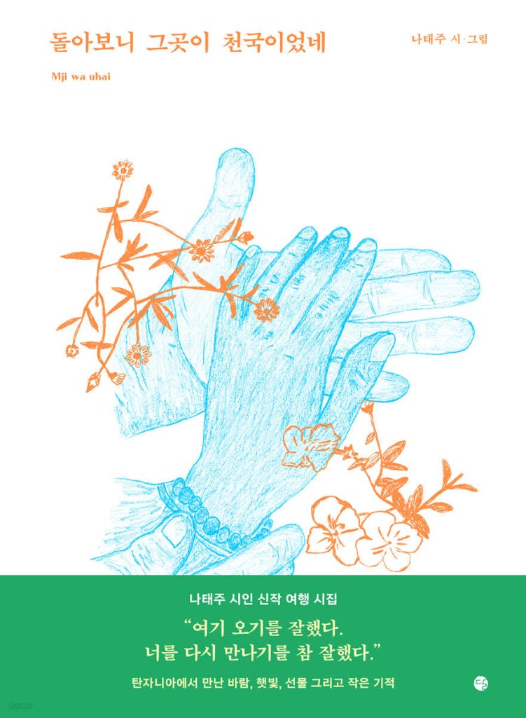 詩集/振り返ると、そこが天国だった　韓国版　ナ・テジュ　韓国書籍の画像