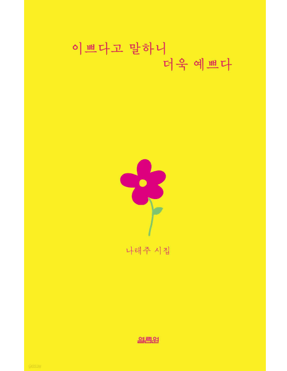 詩集/美しいと言うから、もっと美しい　韓国版　ナ・テジュ　韓国書籍の画像