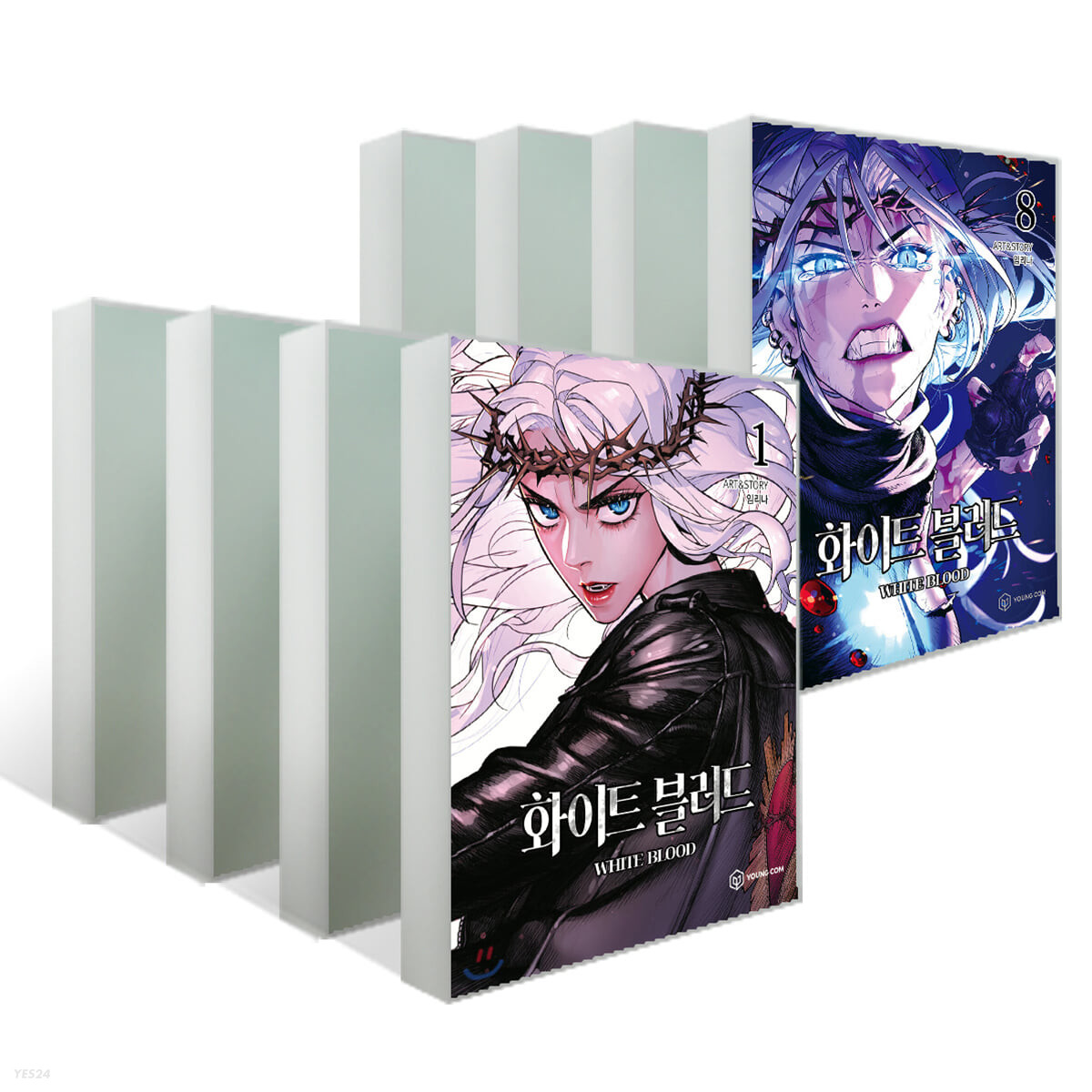 ホワイト・ブラッド＜全8冊+ブックケースセット＞ 韓国版 イム・リナ WHITE BLOOD ホワイトブラッドの画像