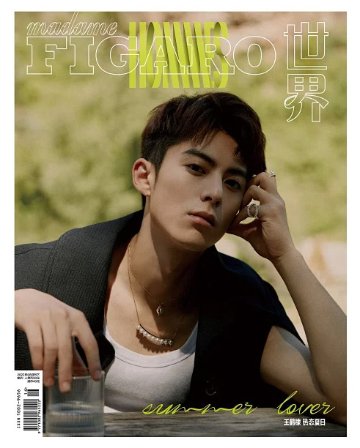 雑誌/ Madame FIGARO Hommes 費加羅雜志 2022年8月 中国版　王鶴棣（ワン・ホーディー/Dylan Wang）：表紙四種類選択可！記事掲載！ マダムフィガロ オム　中国雑誌の画像