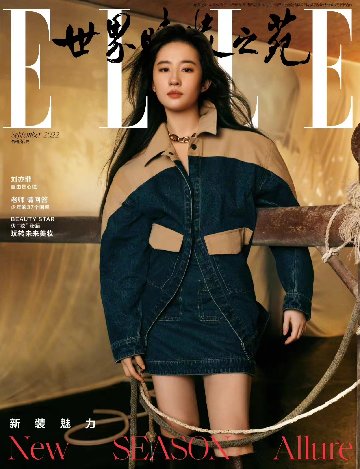 雑誌/ ELLE世界時裝之苑 2022年9月 中国版　劉亦菲（リウ・イーフェイ）：両面表紙！記事掲載！ エル　中国雑誌の画像