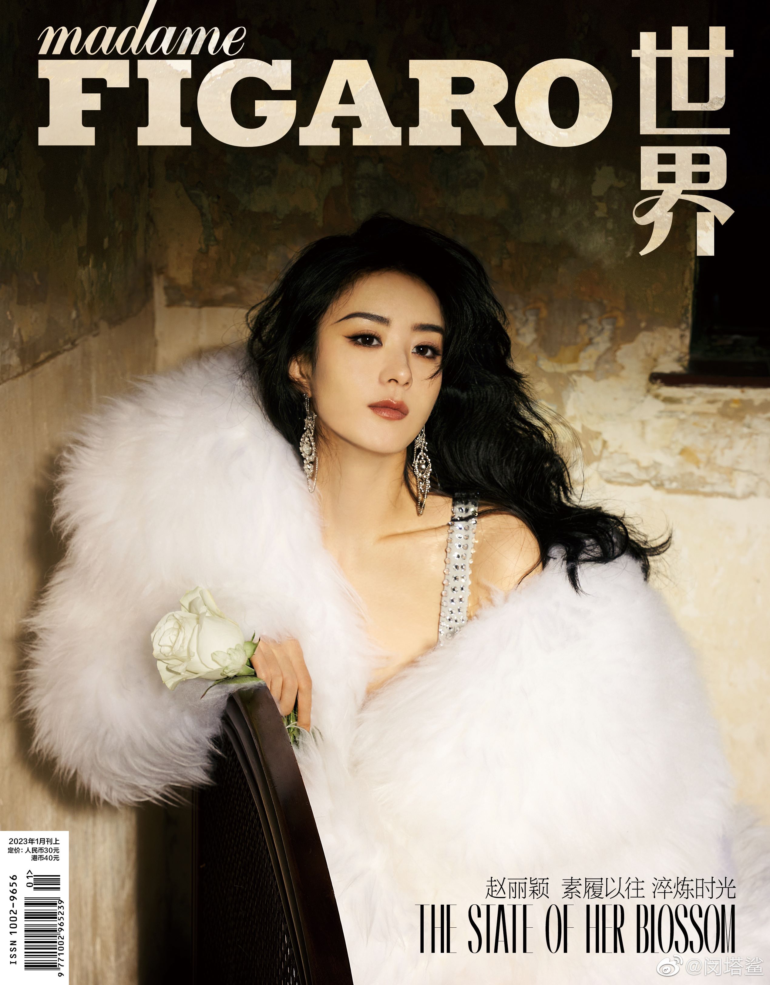 【メール便送料無料】雑誌/ Madame FIGARO 費加羅雜志 2023年1月 中国版　趙麗穎（チャオ・リーイン）：表紙三種類ランダム発送！記事掲載！ マダムフィガロ　中国雑誌の画像