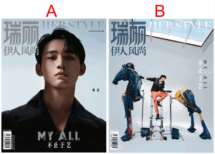 【メール便送料無料】雑誌/ 瑞麗伊人風尚雜志 2023年7月 中国版　姚琛（ヤオ・チェン）：表紙2種類選択可！記事掲載！ Rayli Her Style ef　中国雑誌の画像