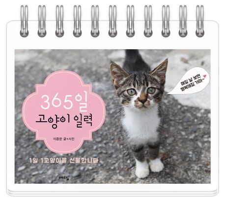 エッセイ/365日 猫の日めくりカレンダー　韓国版 　イ・ヨンハン　韓国書籍の画像