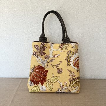 N.Sさまご予約商品（オリエンタル植物柄　イエロー）内布ブラウンの画像