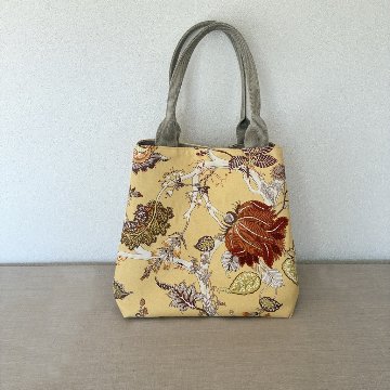 S.Hさまご予約商品（オリエンタル植物柄　イエロー）内布ベージュの画像