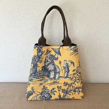 H.Kさまご予約商品（中国柄ミン　イエロー×ブルー）内布ブルーの画像