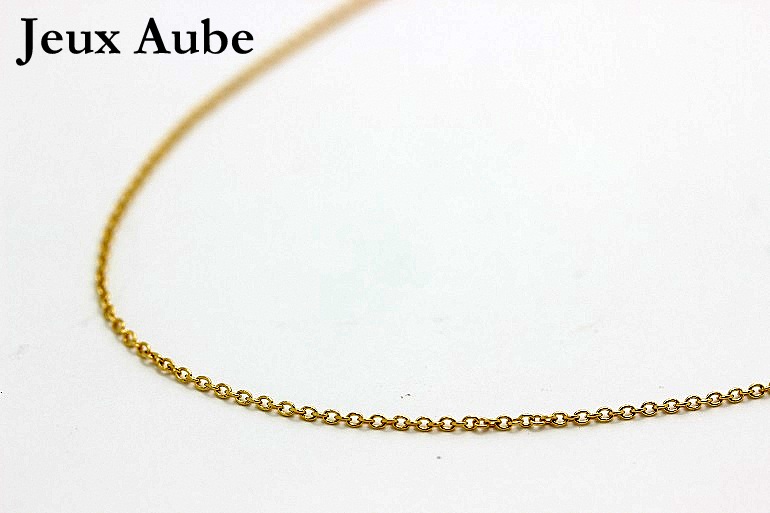 14KGF ネックレスチェーン （14金ゴールドフィールド）小豆（あずき）チェーンの画像