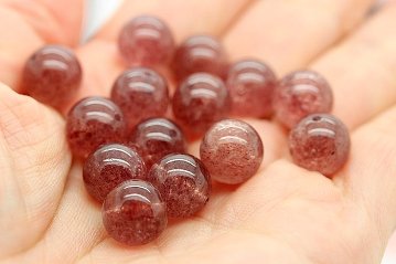 2石売り ピンクエピドート シャイニング 10ミリ  粒売り 天然石 パワーストーンの画像