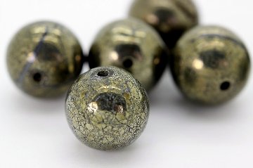 富豪が愛した黄金の護符 ― ゴールデンパイライト 約12mm 粒売り｜金運・財運・勝負運アップ・魔除け｜天然石パワーストーン通販 ジュ・オーヴの画像