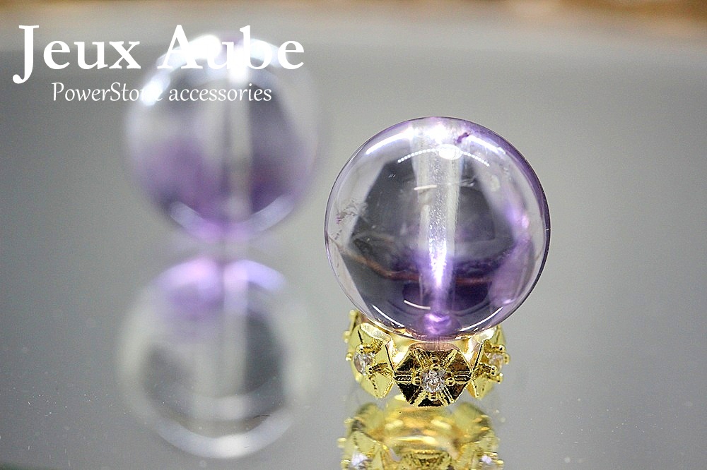 幻想の愛と成功を呼ぶ ― 夢幻の守護石 ファントムアメジスト  Phantom Amethyst（夢色のアメジスト）粒売り 約12mm｜天然石パワーストーン通販 ジュ・オーヴの画像
