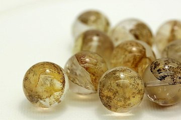 風の妖精シルフの石 ― デンドリティッククォーツ 約14mm 粒売り｜金運・成功・開運・魂のレベルアップ 天然石パワーストーン通販 ジュ・オーヴの画像