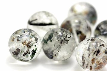 月神イガルク ― すべてを好転へ導く金運覚醒ストーン（ライモナイト＆マーカサイトインクォーツ）粒売り 約13mm｜天然石パワーストーン通販 ジュ・オーヴの画像
