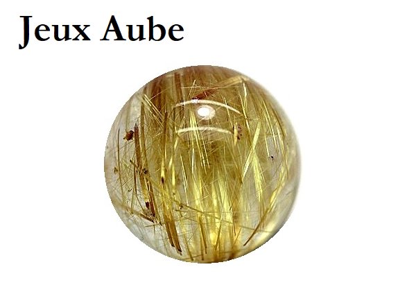 ＜完売＞ギラギラ！金針びっしり ゴールドタイチンルチルクォーツ 金運 財運 ギャンブル運 くじ運アップの最高峰 約14ミリ 大玉 粒売り 天然石 パワーストーンの画像