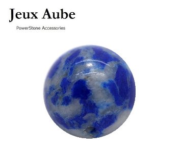 最高の幸せをもたらす 魔除け・災難よけの守護石 スノーフレークラピスラズリ 約12mm 粒売り｜進むべき道を照らす天然石 パワーストーン通販 ジュ・オーヴ（Jeux Aube／ジュオーヴ／ジュオーブ）の画像