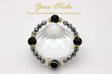 病魔退散・健康と美容を守る守護石✨テラヘルツ鉱石×天眼石ブレスレット｜天然石 パワーストーン通販 ジュ・オーヴの画像