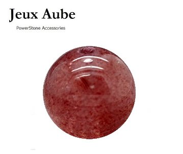 愛と美を司る赤い月 ― ブラッディムーン（ピンクエピドートインクォーツ） 約12.5mm 粒売り｜恋愛成就・魅力開花・自己再生 天然石パワーストーン通販 ジュ・オーヴの画像