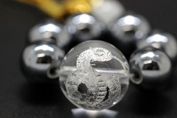 弁財天のご神縁を呼ぶ 白蛇彫刻水晶ストラップ｜金運・財運・健康運・無病息災・開運｜天然石パワーストーン通販 ジュ・オーヴの画像
