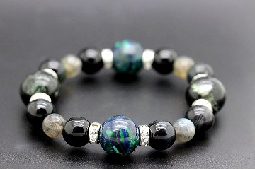 【完売】神業ストーン×ヴァルキリー ― 敵を打ち倒し、平和を守るブレスレット｜最強の守護と攻撃力 モリオン×ブラックタイガーアイ×ラブラドライト 天然石パワーストーン通販 ジュ・オーヴの画像