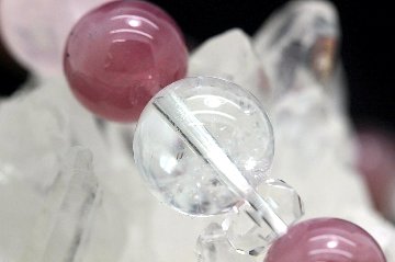 愛と美・健康・心身安定をもたらすブレスレット｜ピンクトルマリン・ローズクォーツ・ウォーターメロントルマリン クレール・アイリスクォーツ入り｜天然石パワーストーン通販 ジュ・オーヴの画像