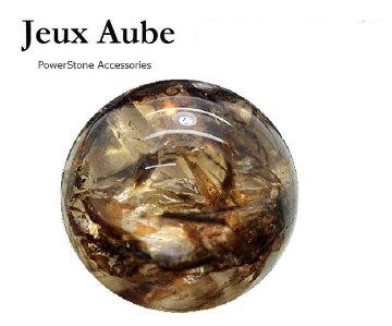 七つの魔除けパワーを宿す神代の魔石 ブラックゴールドエピドート 約12mm 粒売り｜天然石パワーストーン通販 ジュ・オーヴの画像