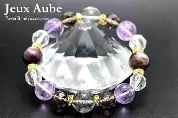 黄金の覇者ブレスレット｜ドゥグランルチル＆レピドライトカリュクス｜金運・勝負運・魔除け・開運の最強波動｜天然石パワーストーン通販 ジュ・オーヴの画像